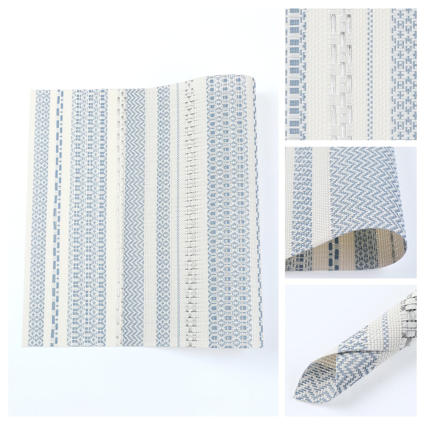 Placemats Set of 6 PVC for Kitchen Dining Table Decor Washable Heat Resistant 18*12in