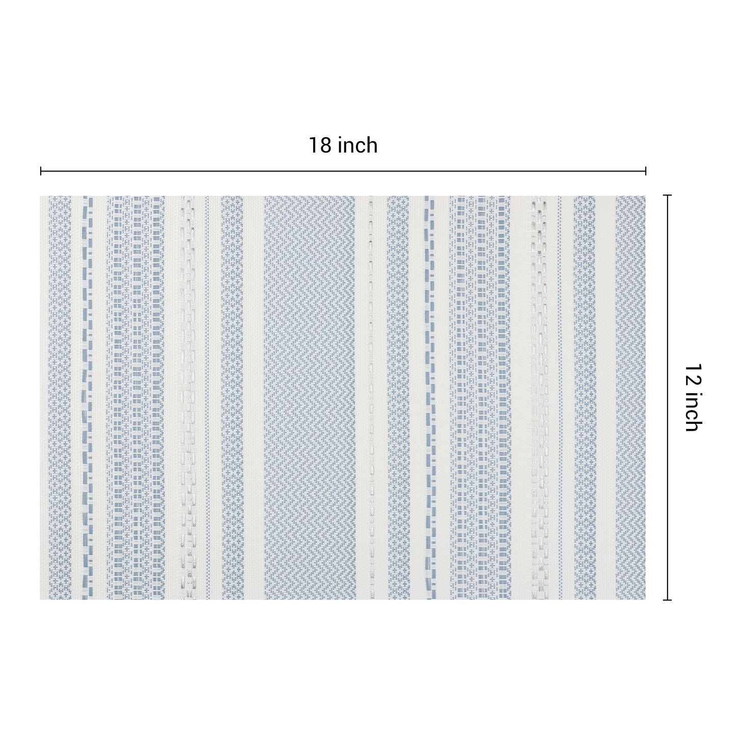 Placemats Set of 6 PVC for Kitchen Dining Table Decor Washable Heat Resistant 18*12in