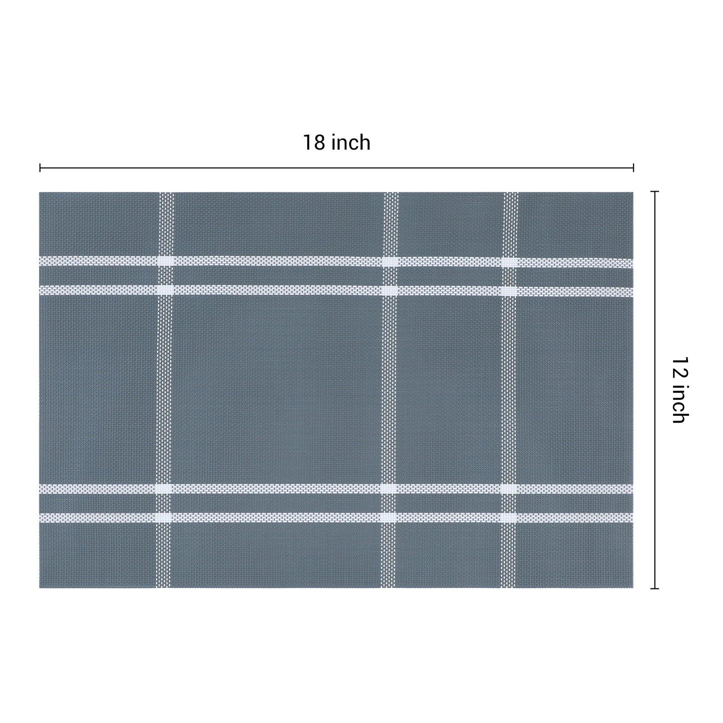 Placemats Set of 6 PVC for Kitchen Dining Table Decor Washable Wipeable 18*12in