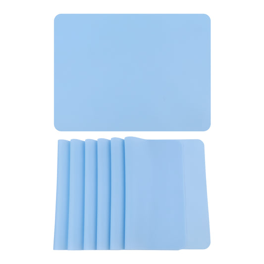 Placemats Set of 6 Silicone for Kitchen Dining Table Decor Washable Heat Resistant 16*12in