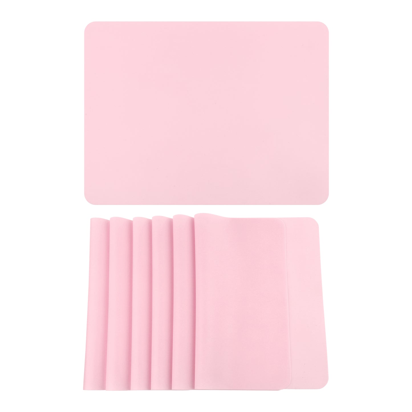 Placemats Set of 6 Silicone for Kitchen Dining Table Decor Washable Heat Resistant 16*12in