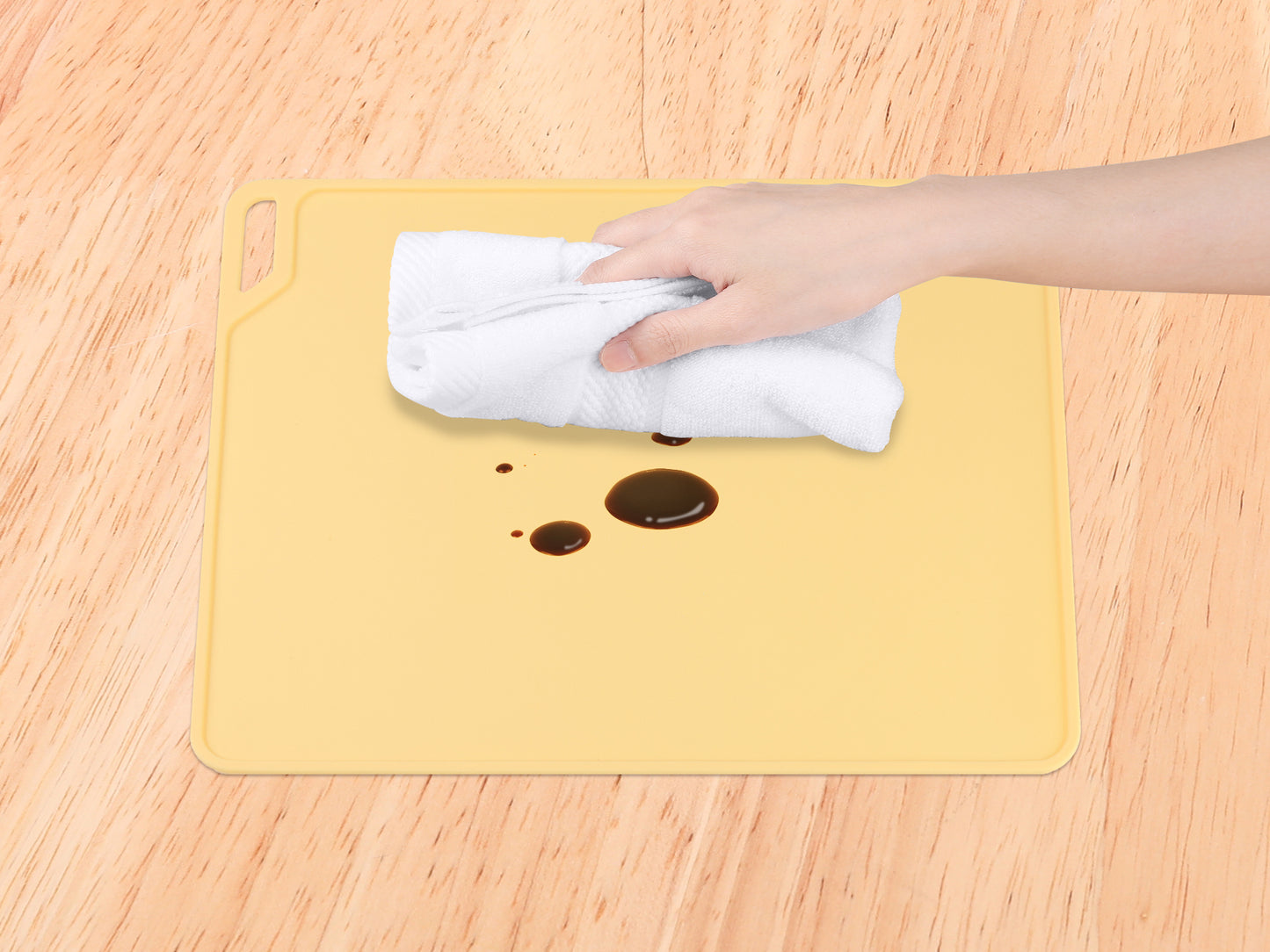Placemats Set of 6 Silicone for Kitchen Dining Table Decor Washable Wipeable 15*12in