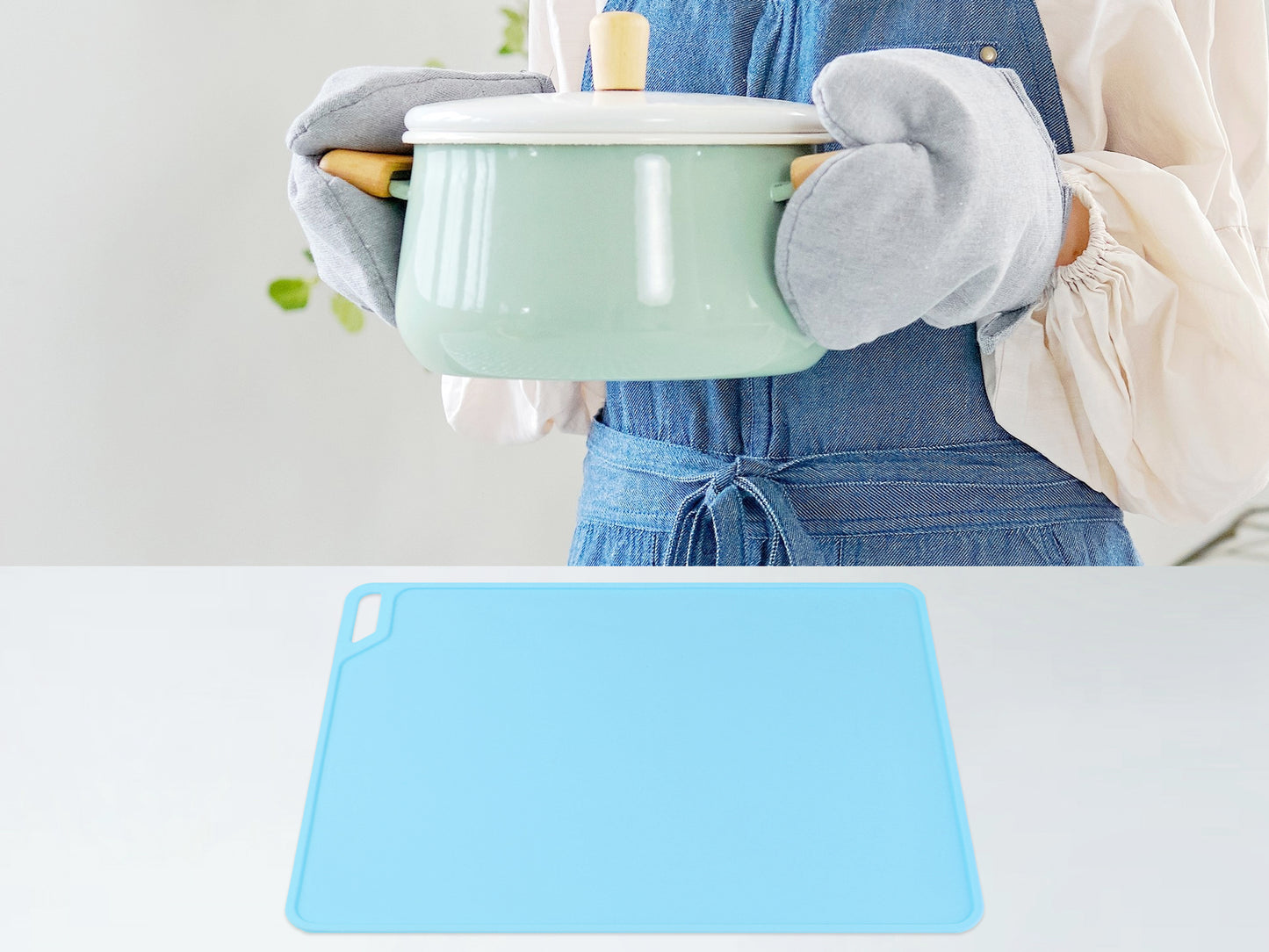Placemats Set of 6 Silicone for Kitchen Dining Table Decor Washable Wipeable 15*12in