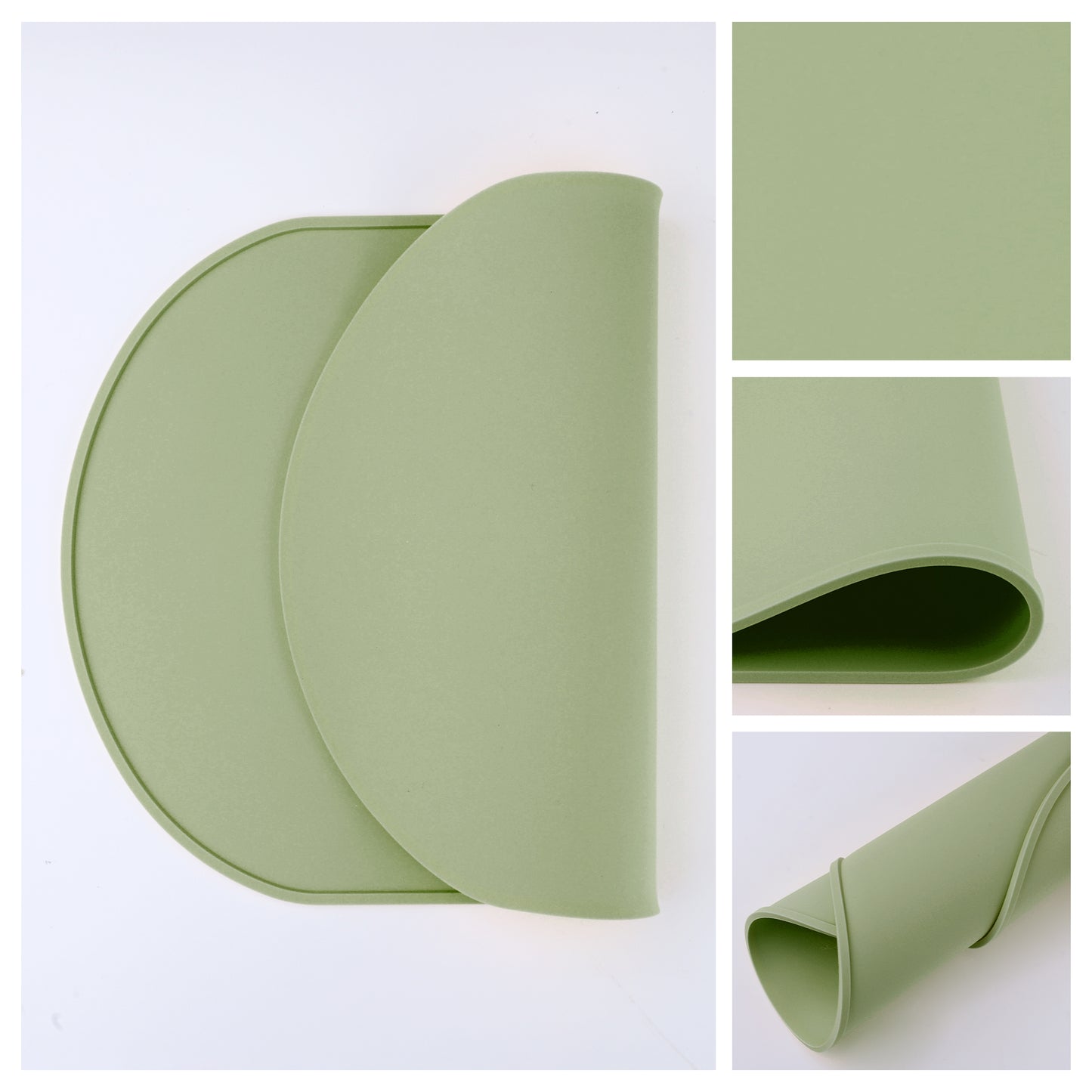 Placemats Set of 6 Silicone for Kitchen Dining Table Decor Washable Heat Resistant 15*10in