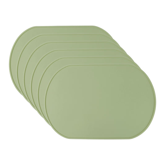 Placemats Set of 6 Silicone for Kitchen Dining Table Decor Washable Heat Resistant 15*10in