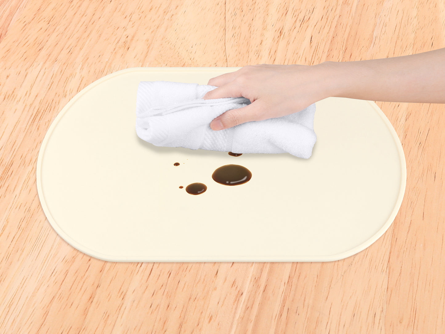 Juego de 6 manteles individuales de silicona para decoración de mesa de cocina y comedor, lavables y resistentes al calor, 15 x 10 pulgadas