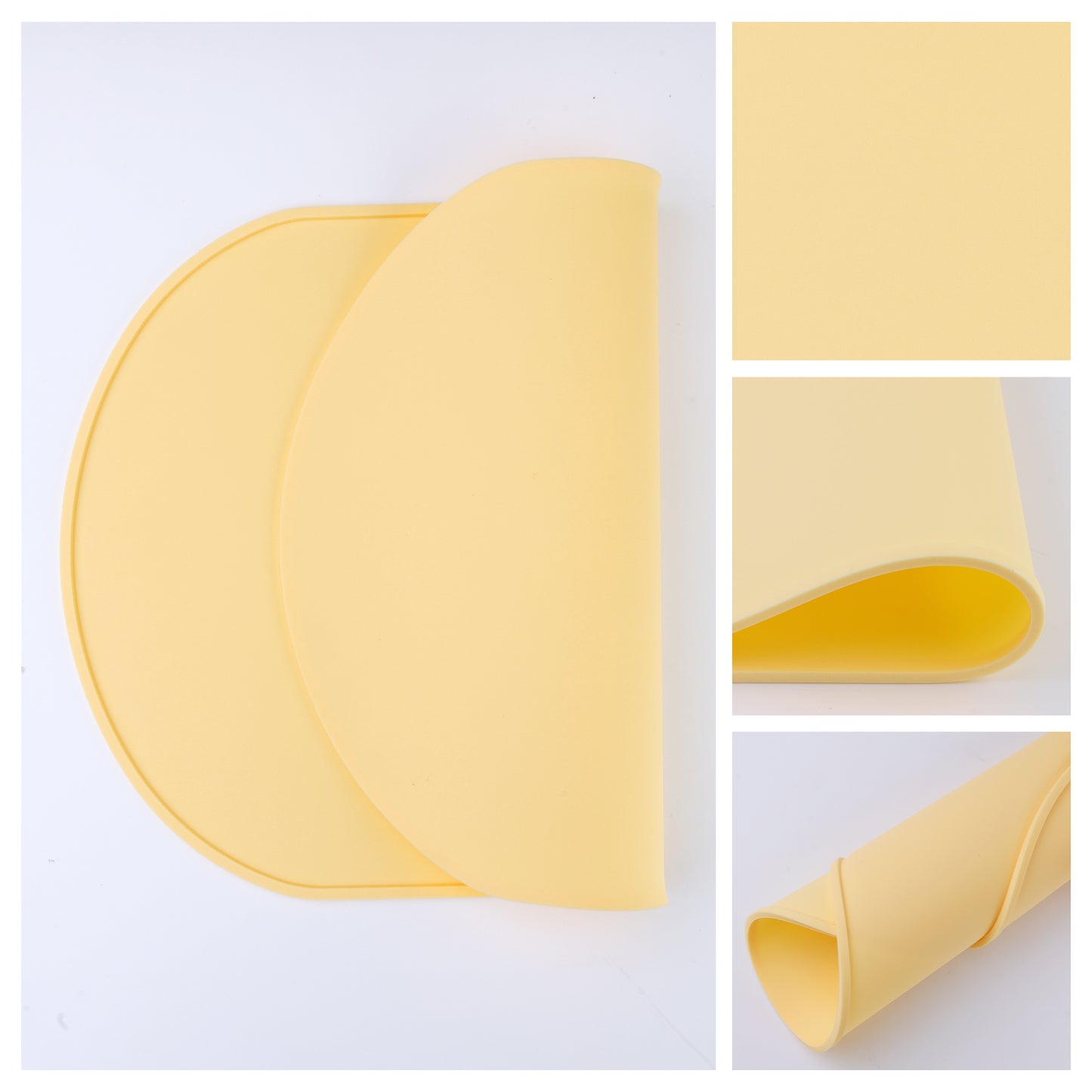 Juego de 6 manteles individuales de silicona para decoración de mesa de cocina y comedor, lavables y resistentes al calor, 15 x 10 pulgadas