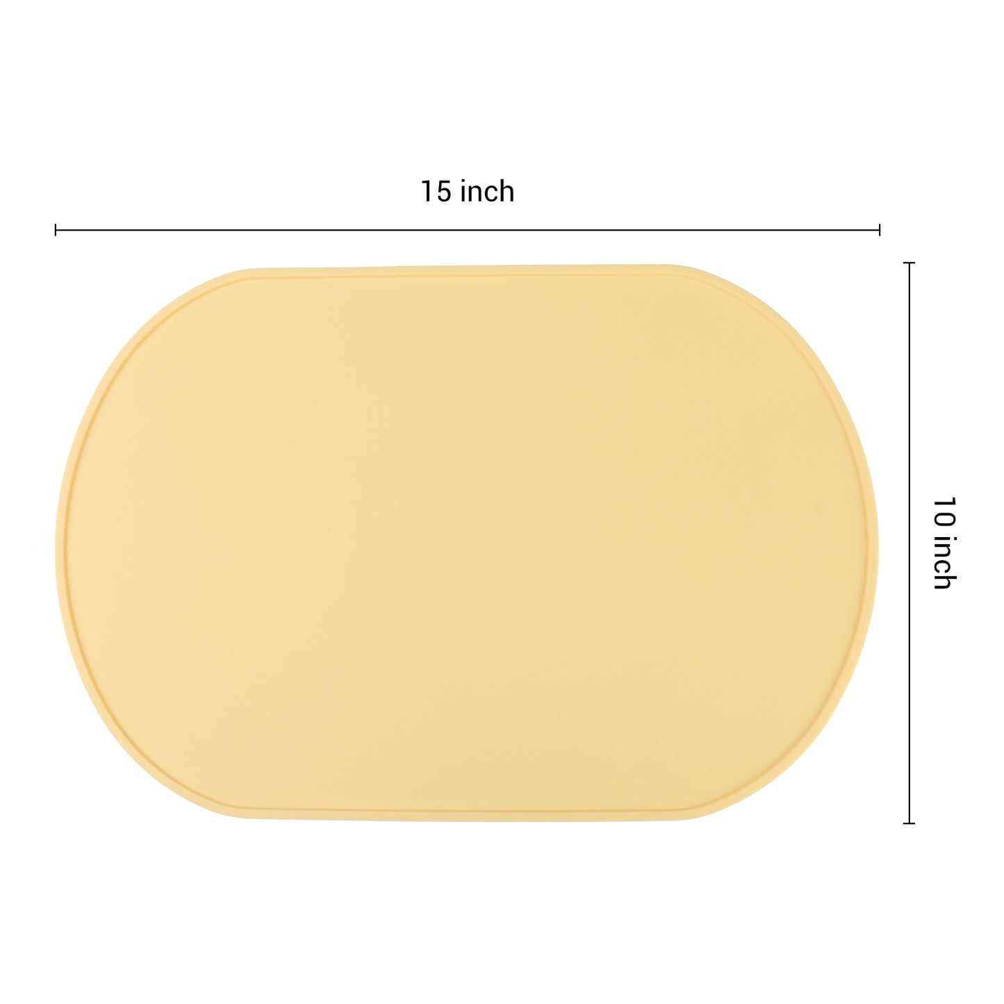 Juego de 6 manteles individuales de silicona para decoración de mesa de cocina y comedor, lavables y resistentes al calor, 15 x 10 pulgadas