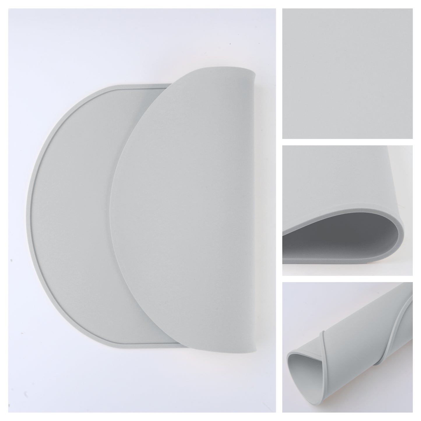Juego de 6 manteles individuales de silicona para decoración de mesa de cocina y comedor, lavables y resistentes al calor, 15 x 10 pulgadas