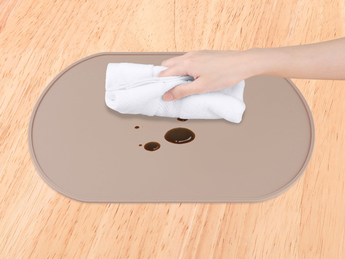 Juego de 6 manteles individuales de silicona para decoración de mesa de cocina y comedor, lavables y resistentes al calor, 15 x 10 pulgadas