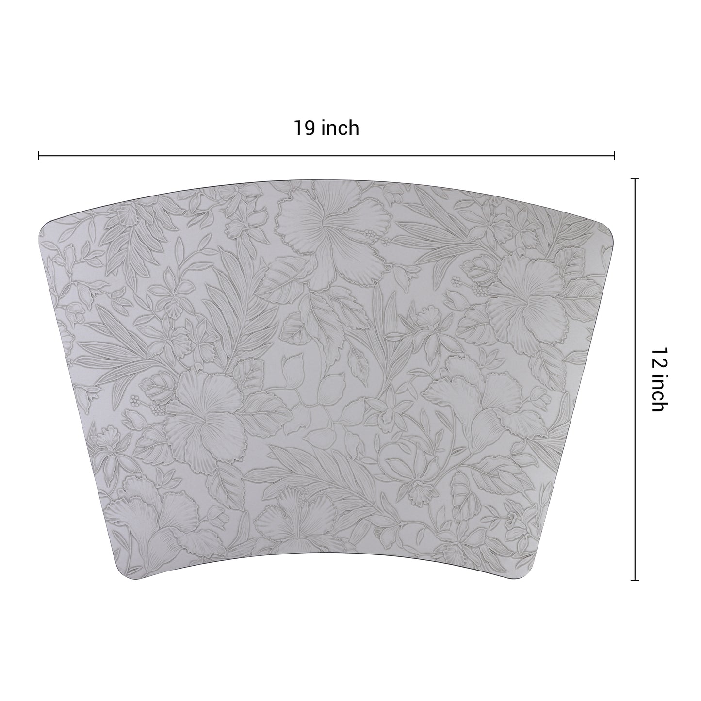Set of 6 Placemats, Faux Leather Flowers for Kitchen Dining Table Decor 19*12in