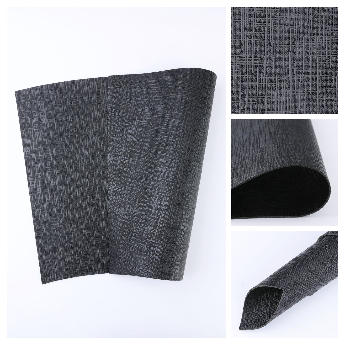 Placemats Set of 6 Faux Leather for Kitchen Dining Table Decor Washable Heat Resistant 20*12in