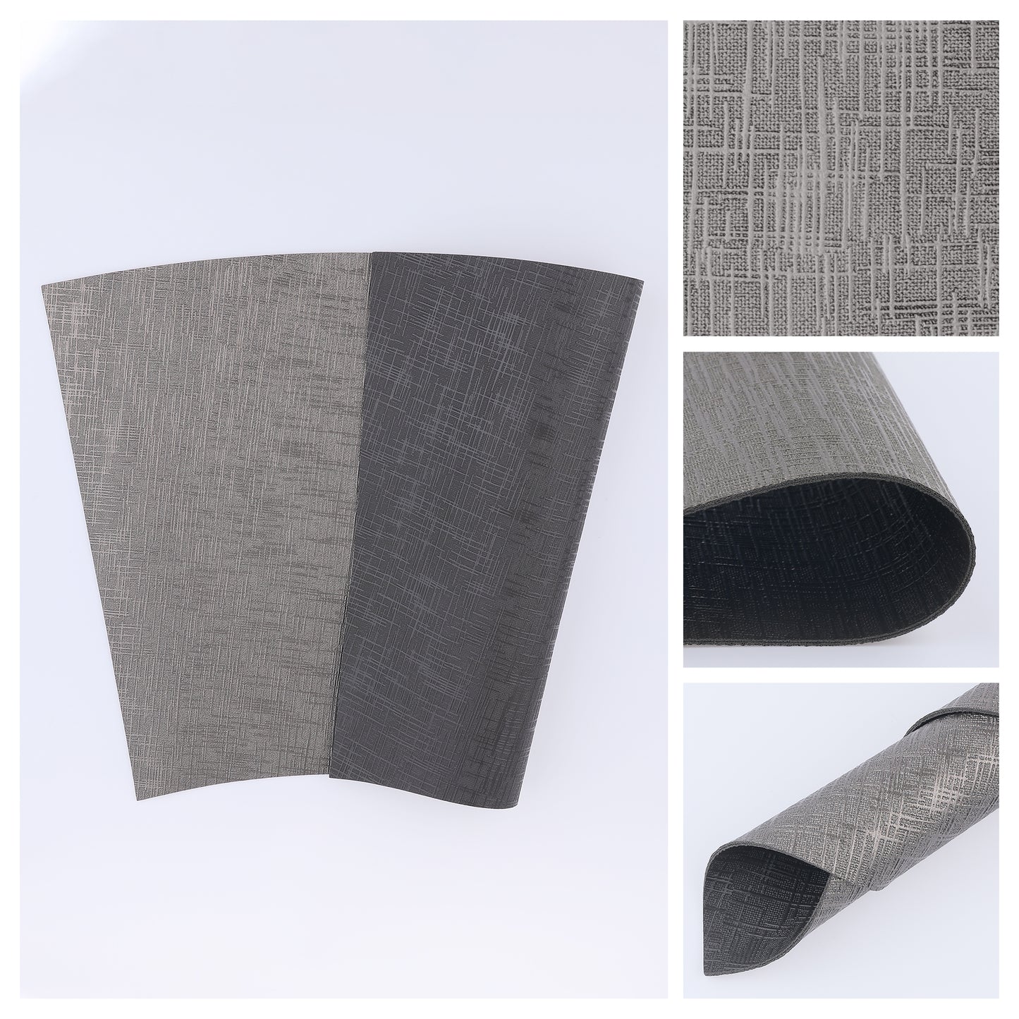 Placemats Set of 6 Faux Leather for Kitchen Dining Table Decor Washable Heat Resistant 20*12in