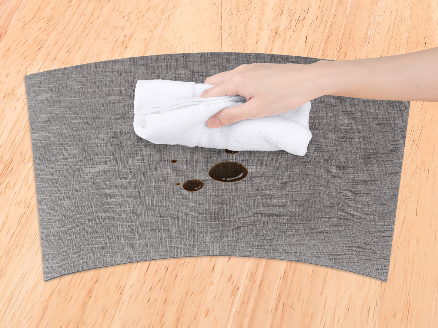 Placemats Set of 6 Faux Leather for Kitchen Dining Table Decor Washable Heat Resistant 20*12in