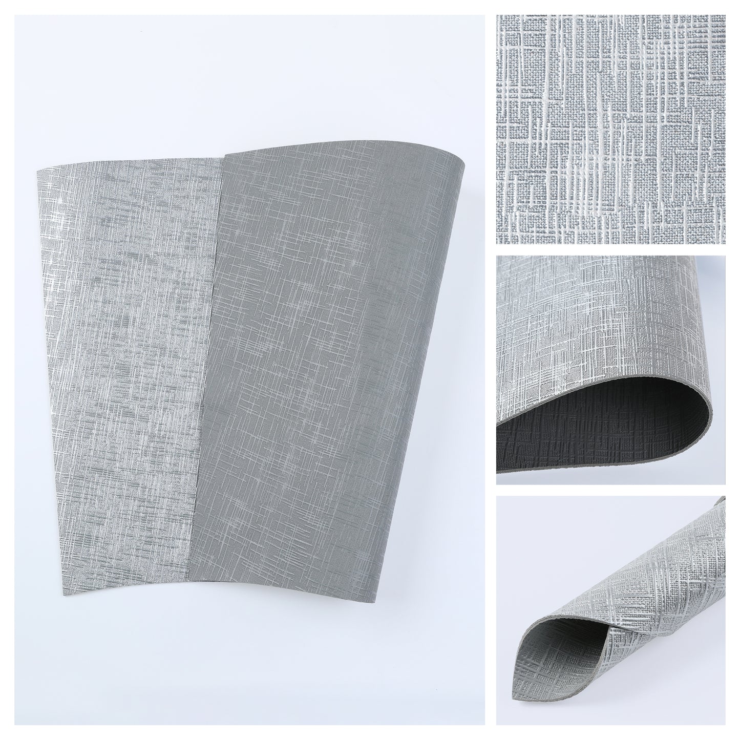 Placemats Set of 6 Faux Leather for Kitchen Dining Table Decor Washable Heat Resistant 20*12in