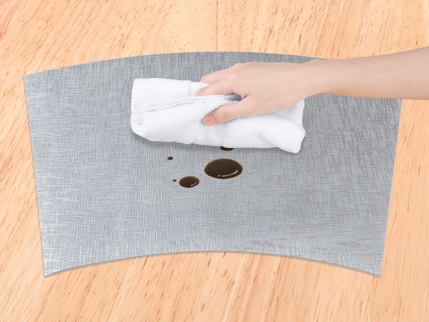 Placemats Set of 6 Faux Leather for Kitchen Dining Table Decor Washable Heat Resistant 20*12in