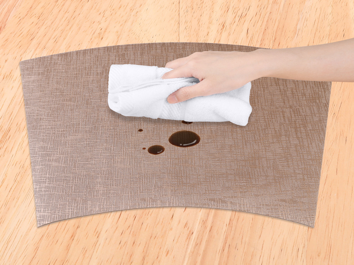 Placemats Set of 6 Faux Leather for Kitchen Dining Table Decor Washable Heat Resistant 20*12in