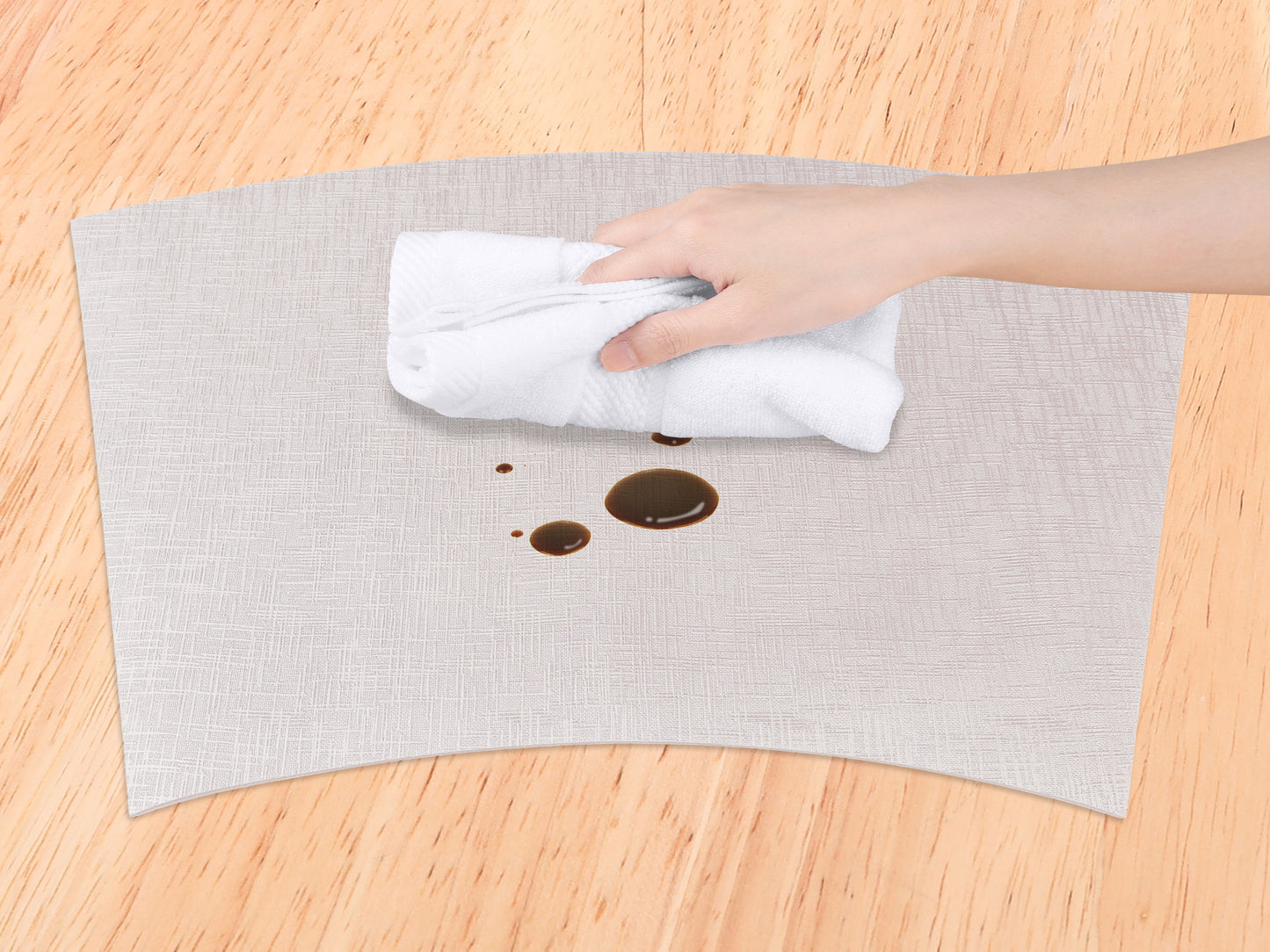 Placemats Set of 6 Faux Leather for Kitchen Dining Table Decor Washable Heat Resistant 20*12in