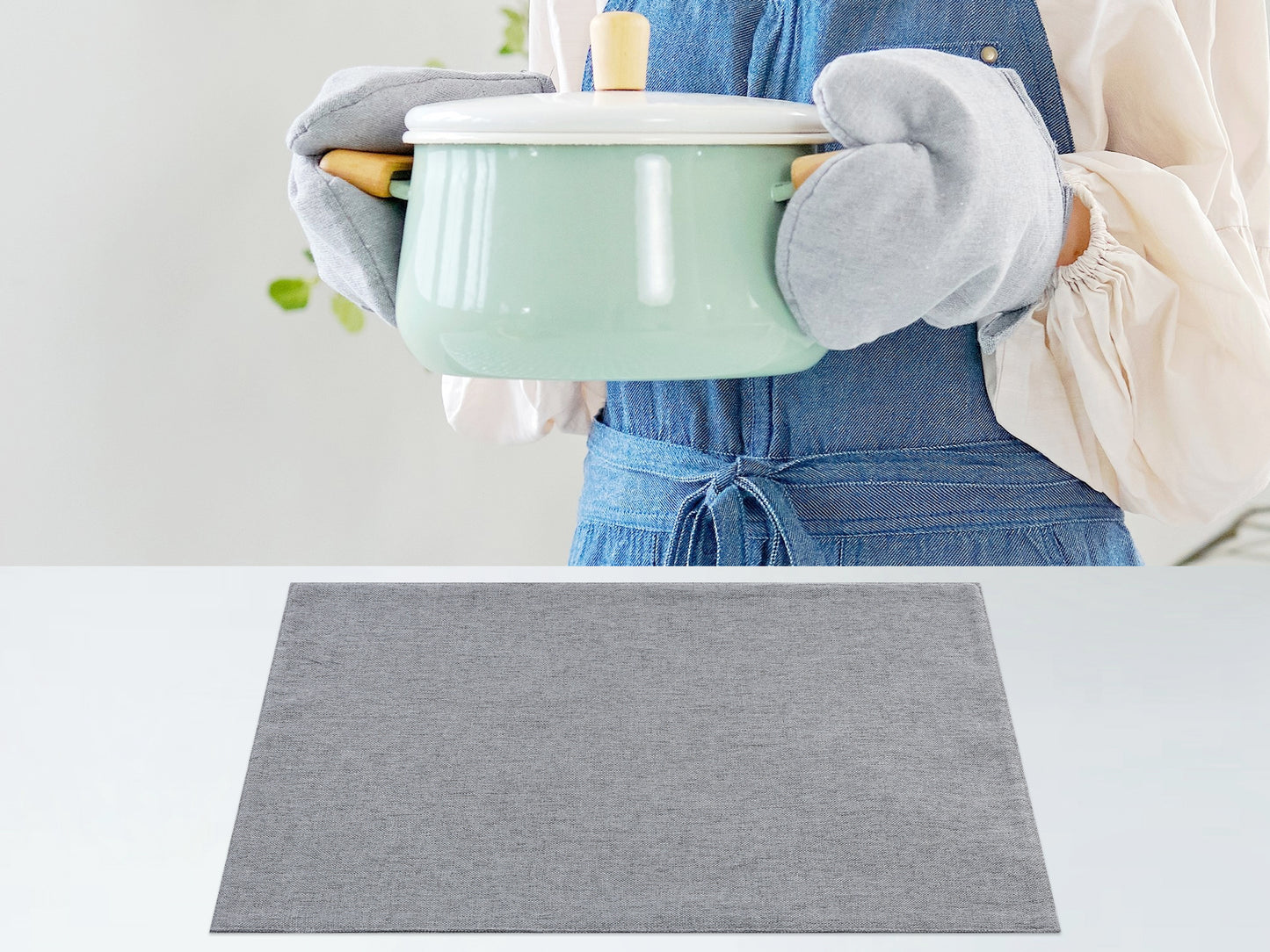 Placemats Set of 6 Polyester for Kitchen Dining Table Decor Heat Resistant 18*12in