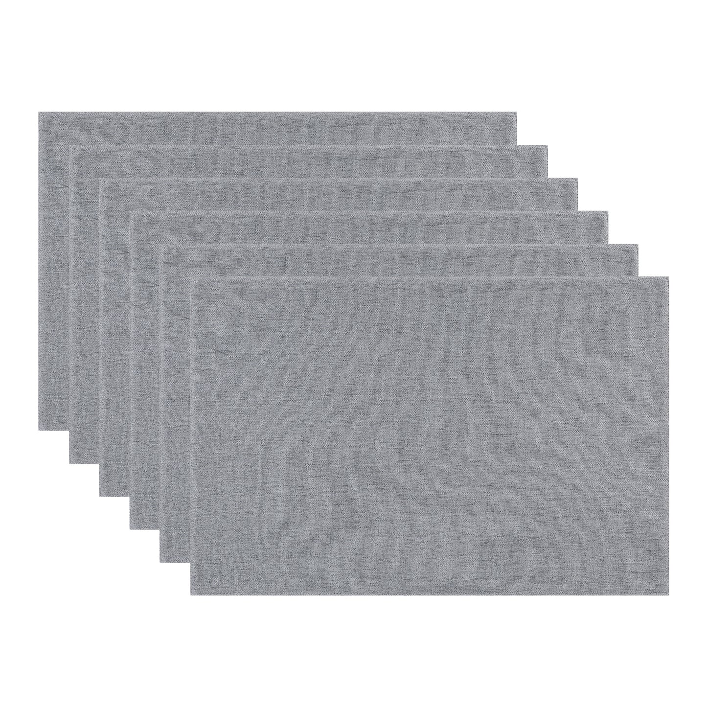 Placemats Set of 6 Polyester for Kitchen Dining Table Decor Heat Resistant 18*12in