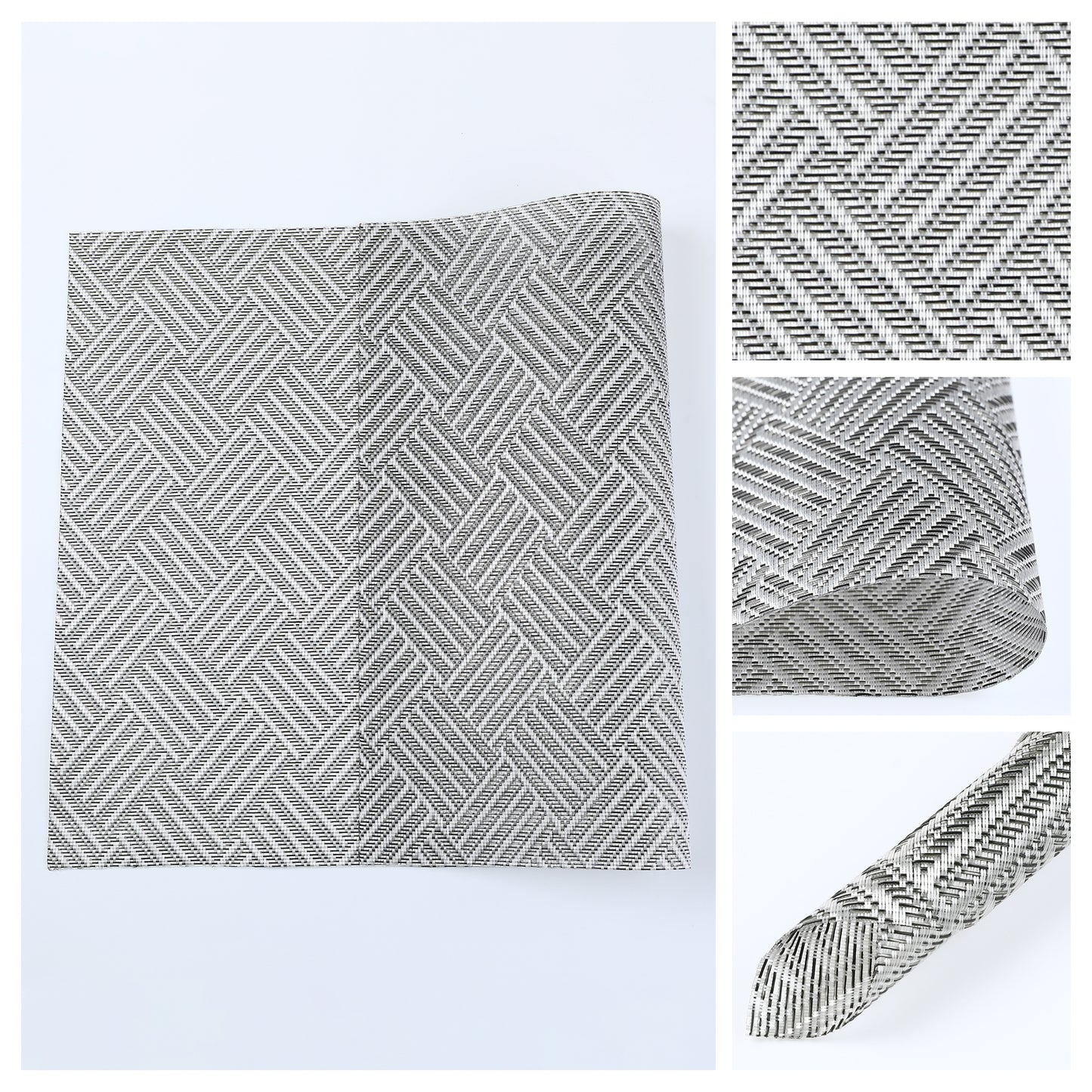 Placemats Set of 6 PVC for Kitchen Dining Table Decor Heat Resistant 18*12in