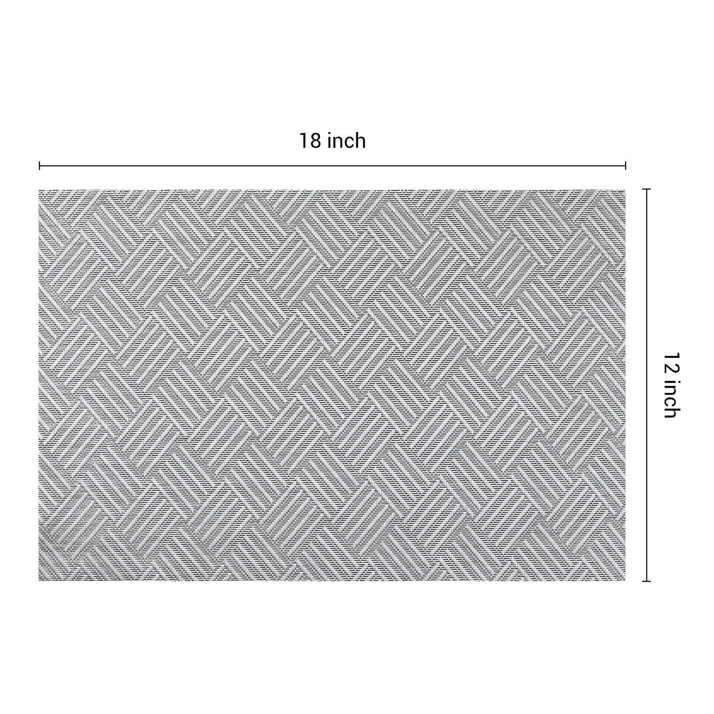 Placemats Set of 6 PVC for Kitchen Dining Table Decor Heat Resistant 18*12in