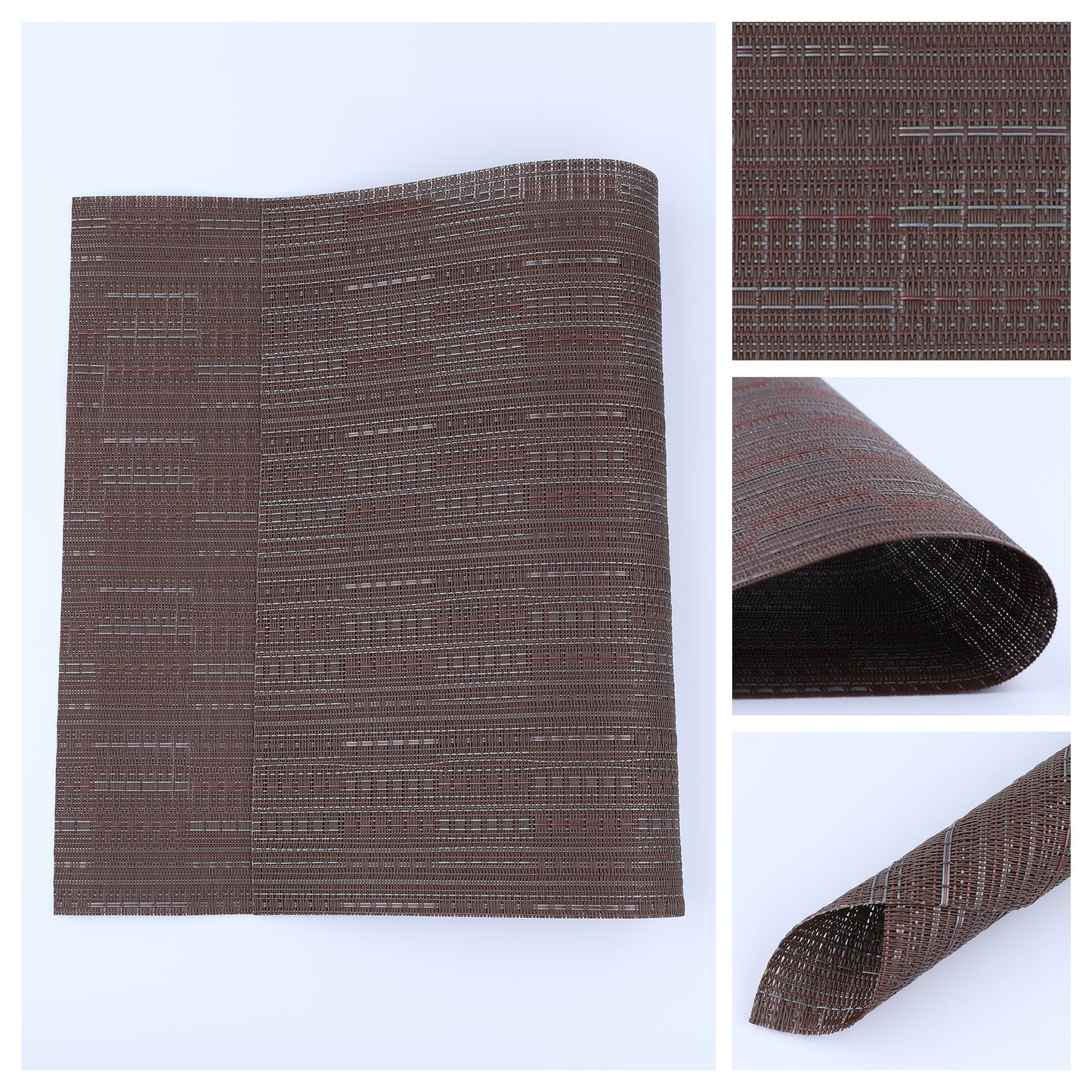 Placemats Set of 8 PVC for Kitchen Dining Table Decor Heat Resistant Wipeable 18*12in