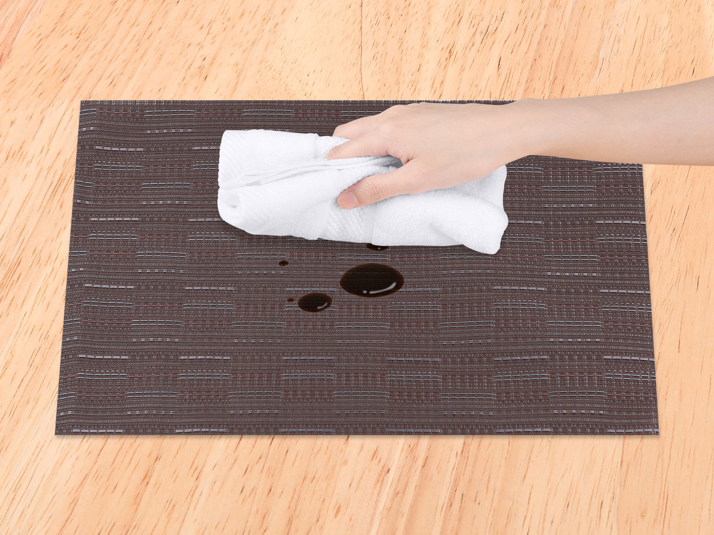 Placemats Set of 8 PVC for Kitchen Dining Table Decor Heat Resistant Wipeable 18*12in