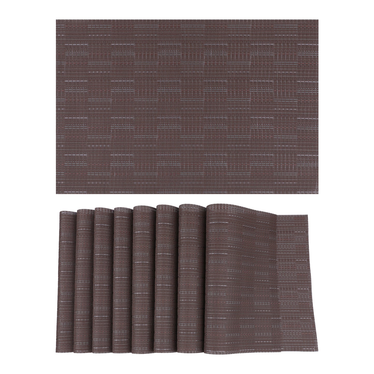 Placemats Set of 8 PVC for Kitchen Dining Table Decor Heat Resistant Wipeable 18*12in