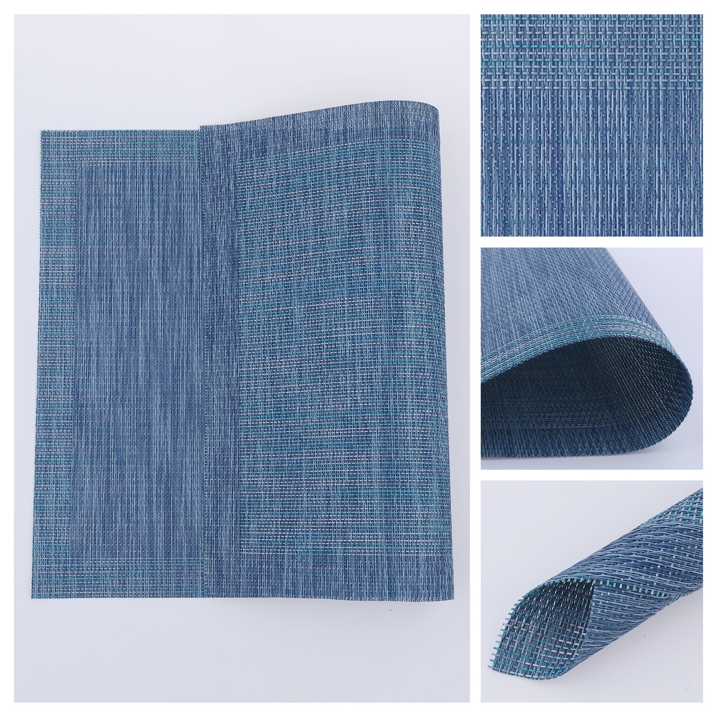 Placemats Set of 8 PVC for Kitchen Dining Table Decor Heat Resistant Wipeable 18*12in
