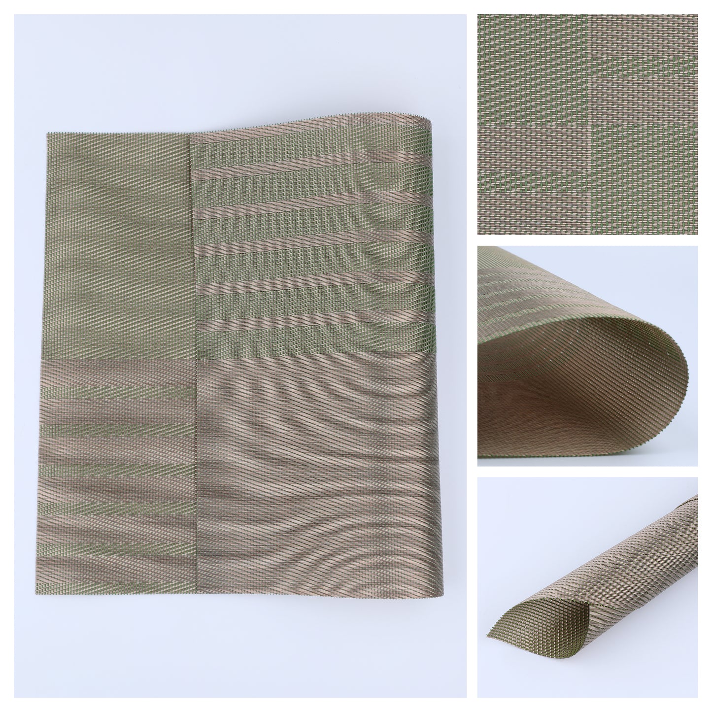 Set of 6 PVC Placemats for Kitchen Dining Table Decor Heat-resistant Wipeable 18*12in