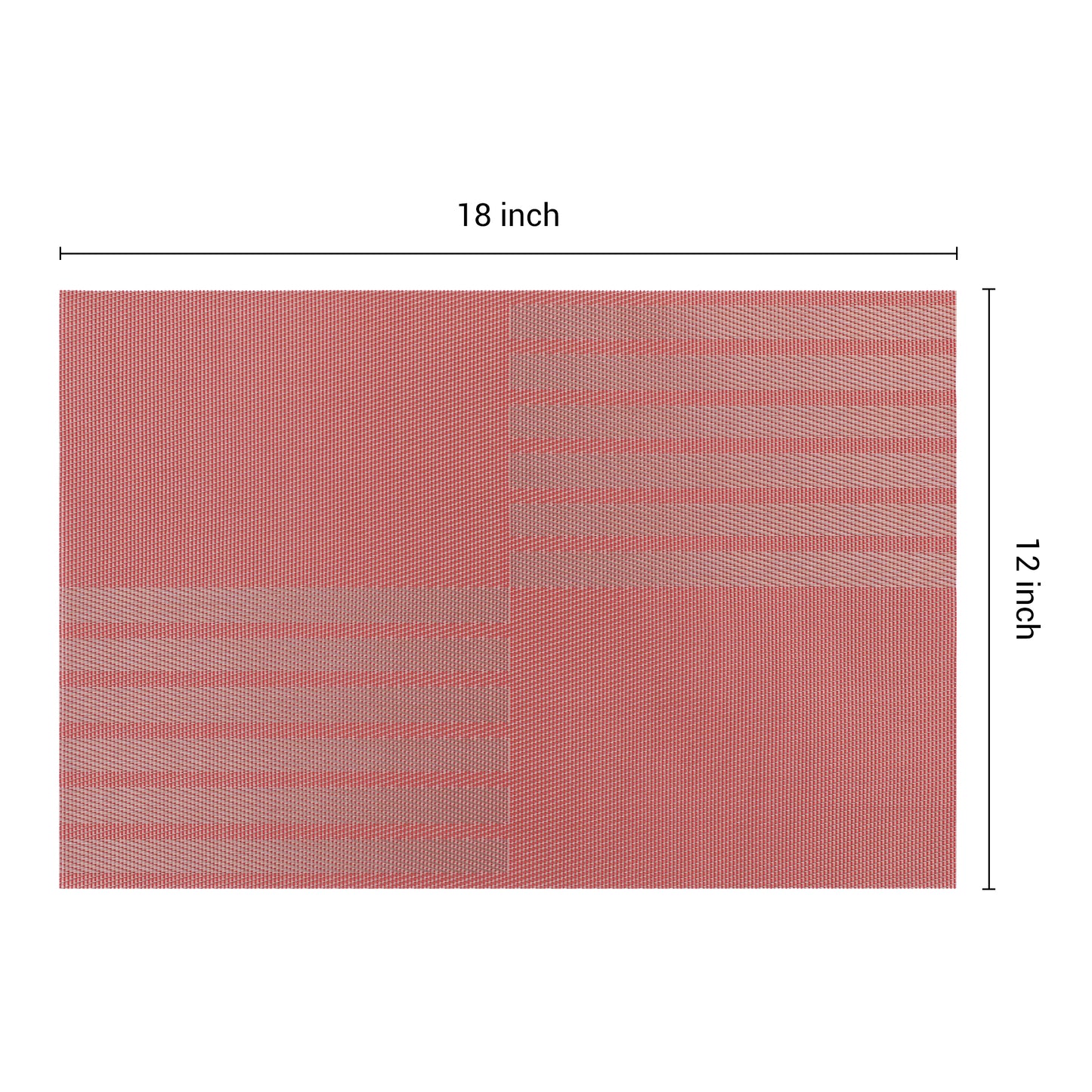 Set of 6 PVC Placemats for Kitchen Dining Table Decor Heat-resistant Wipeable 18*12in