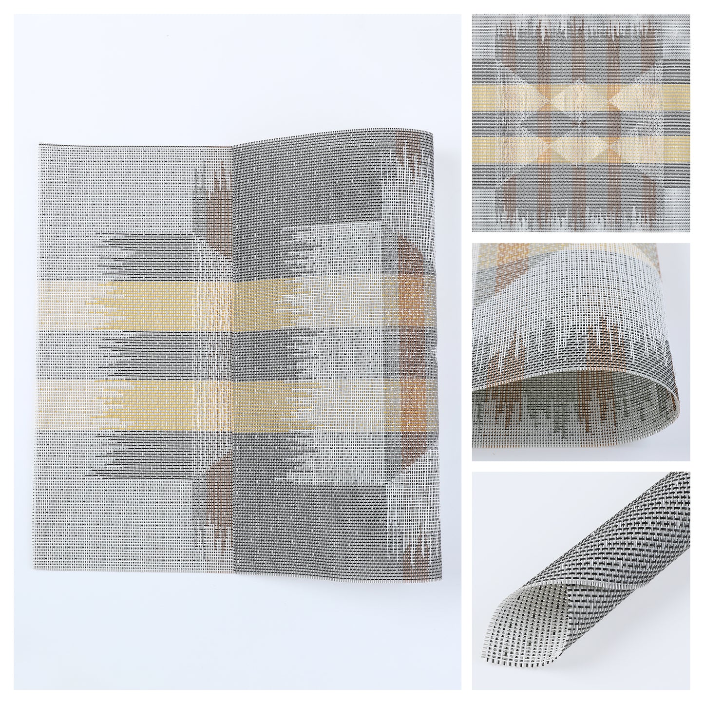 Juego de 6 manteles individuales estampados para decoración de mesa de comedor, para interior y exterior, lavables, 45,7 x 30,5 cm