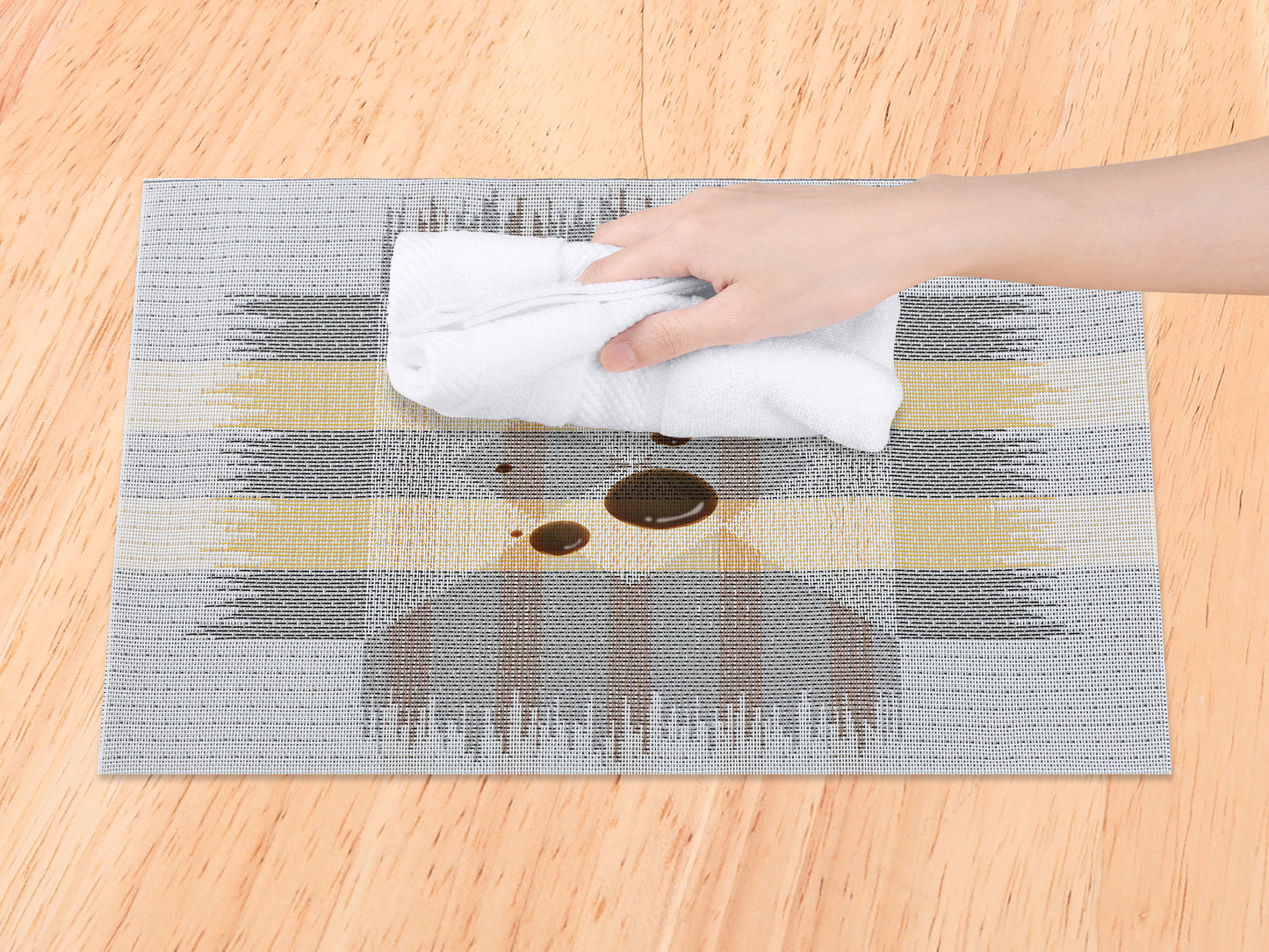 Juego de 6 manteles individuales estampados para decoración de mesa de comedor, para interior y exterior, lavables, 45,7 x 30,5 cm