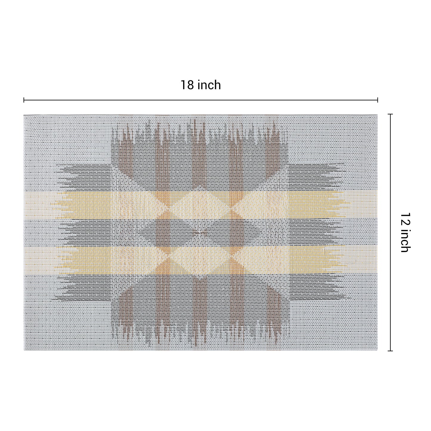 Juego de 6 manteles individuales estampados para decoración de mesa de comedor, para interior y exterior, lavables, 45,7 x 30,5 cm