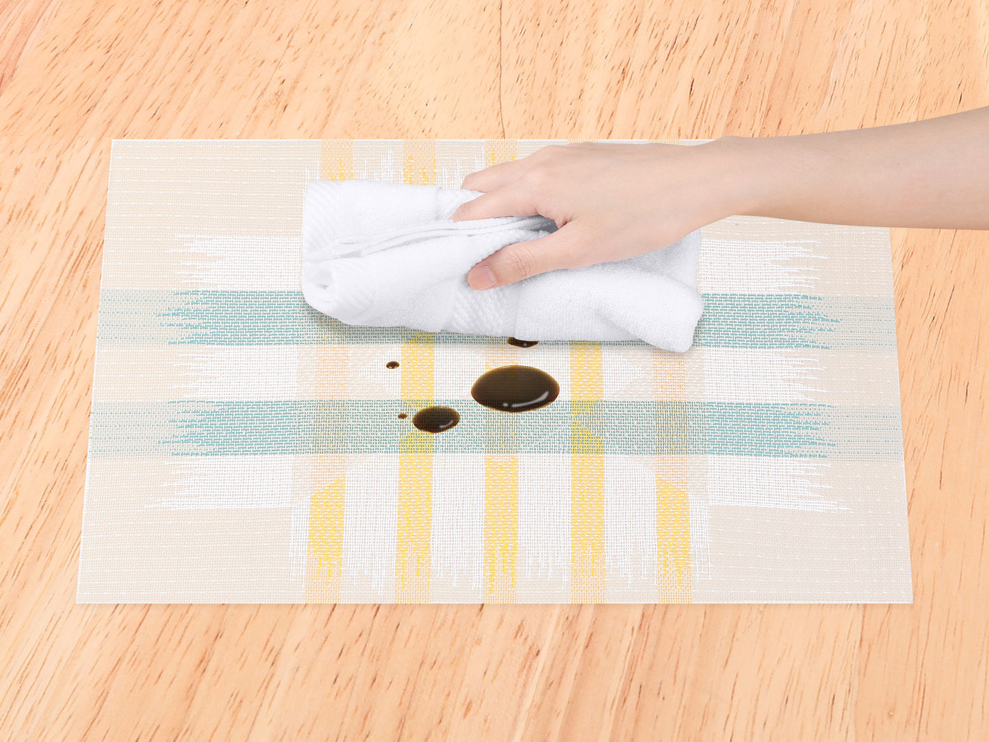 Juego de 6 manteles individuales estampados para decoración de mesa de comedor, para interior y exterior, lavables, 45,7 x 30,5 cm