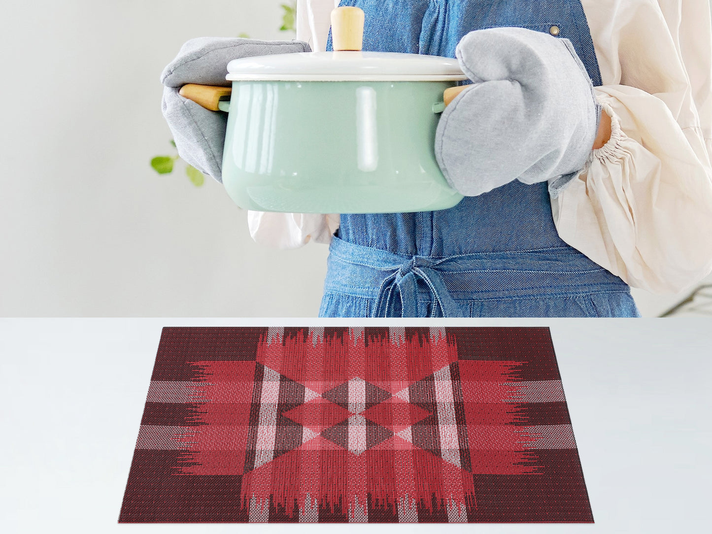 Placemats Set of 6 Print for Dining Table Decor Indoor Outdoor Washable 18*12in