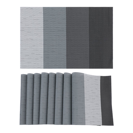 Placemats Set of 8 PVC for Dining Table Decor Indoor Outdoor Wipe Clean 18*12in