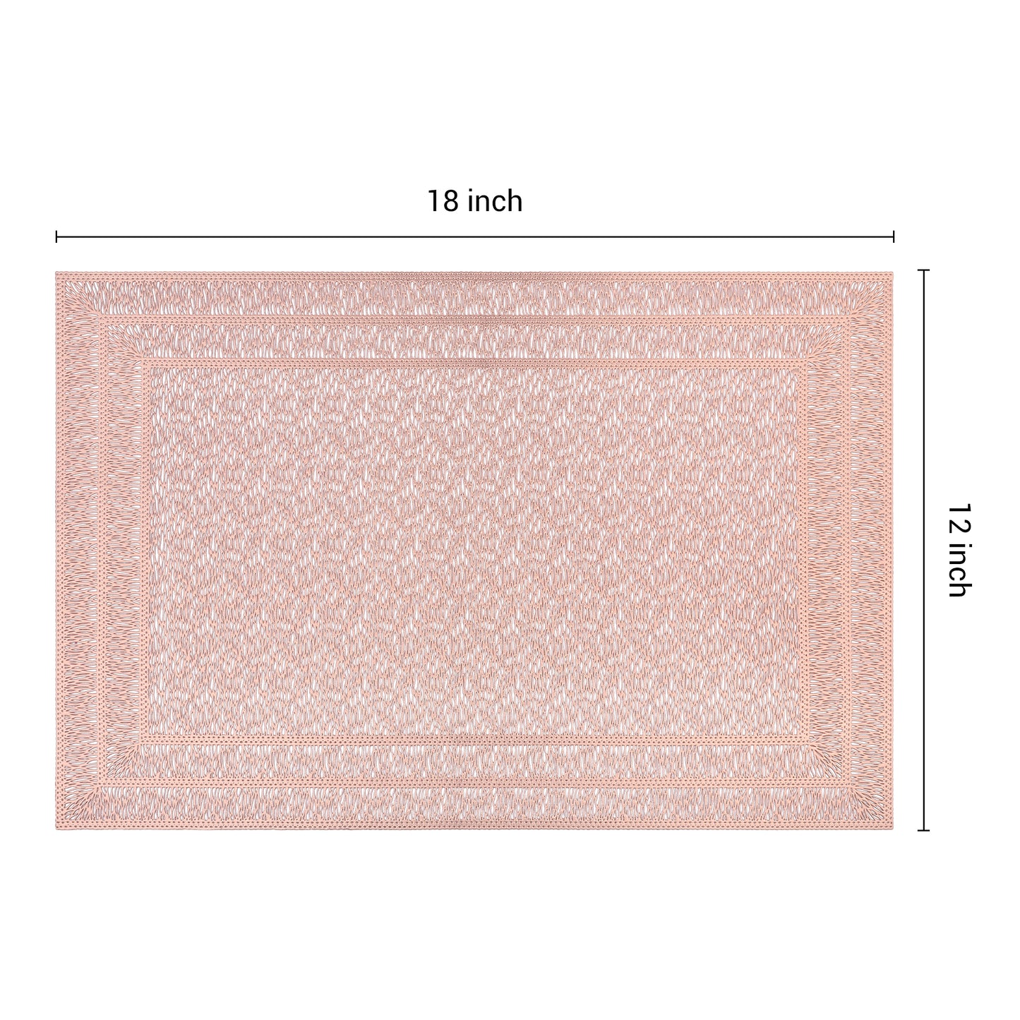 Placemats Set of 6 Trimmed for Dining Table Decor Indoor Outdoor Wipe Clean 18*12in