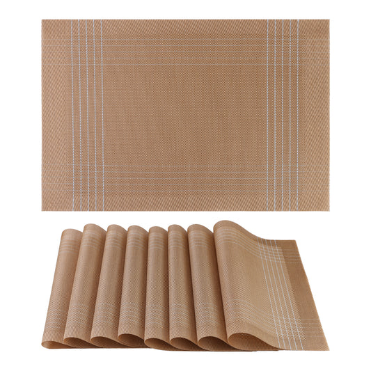 Placemats Set of 8 for Dining Table Decor Indoor Outdoor Wipe Clean 18*12in