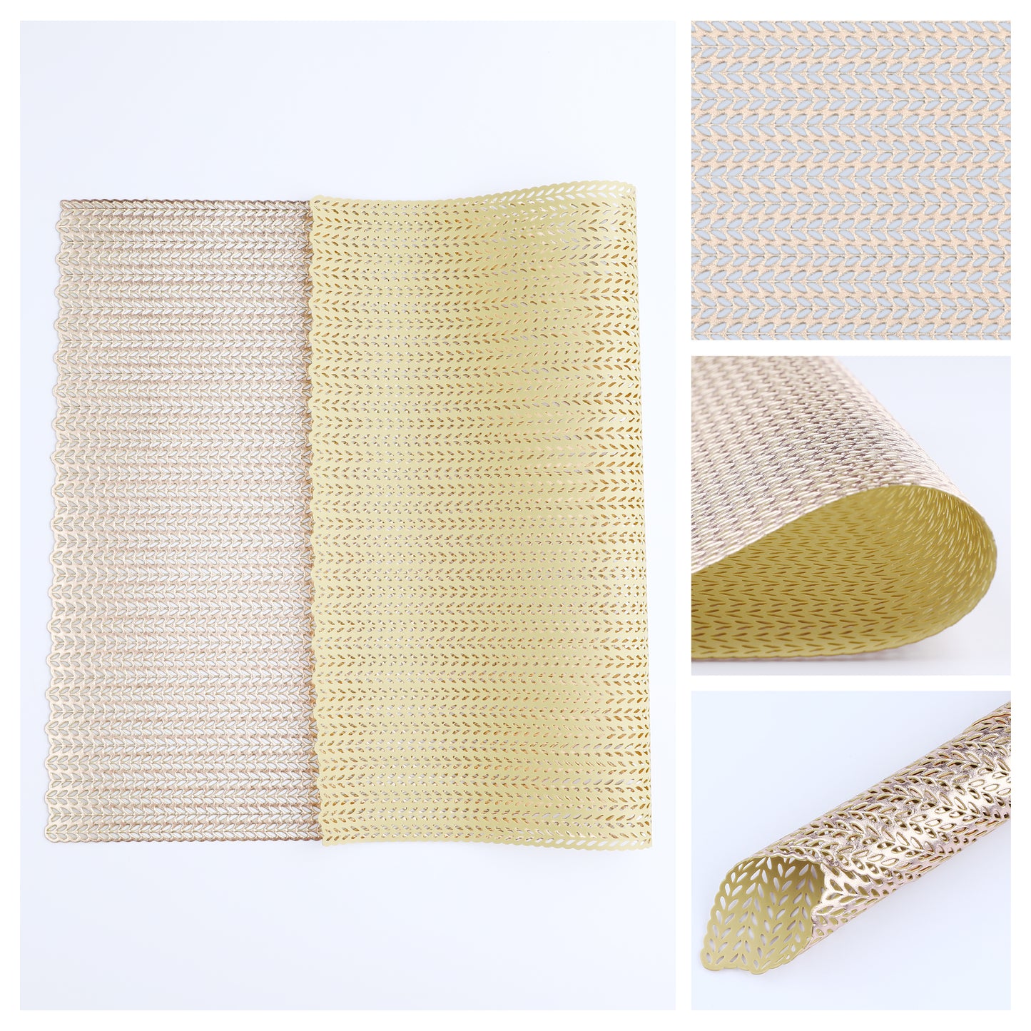 Juego de 8 manteles individuales de PVC para decoración de mesa de comedor, lavables, 45,7 x 30,5 cm