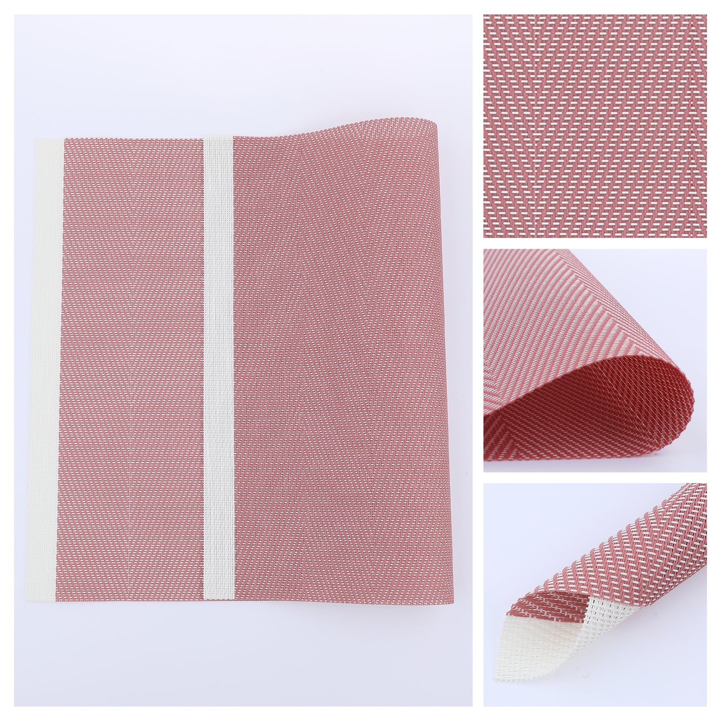 Placemats Set of 6 PVC for Kitchen Dining Table Decor Washable Heat Resistant 18*12in