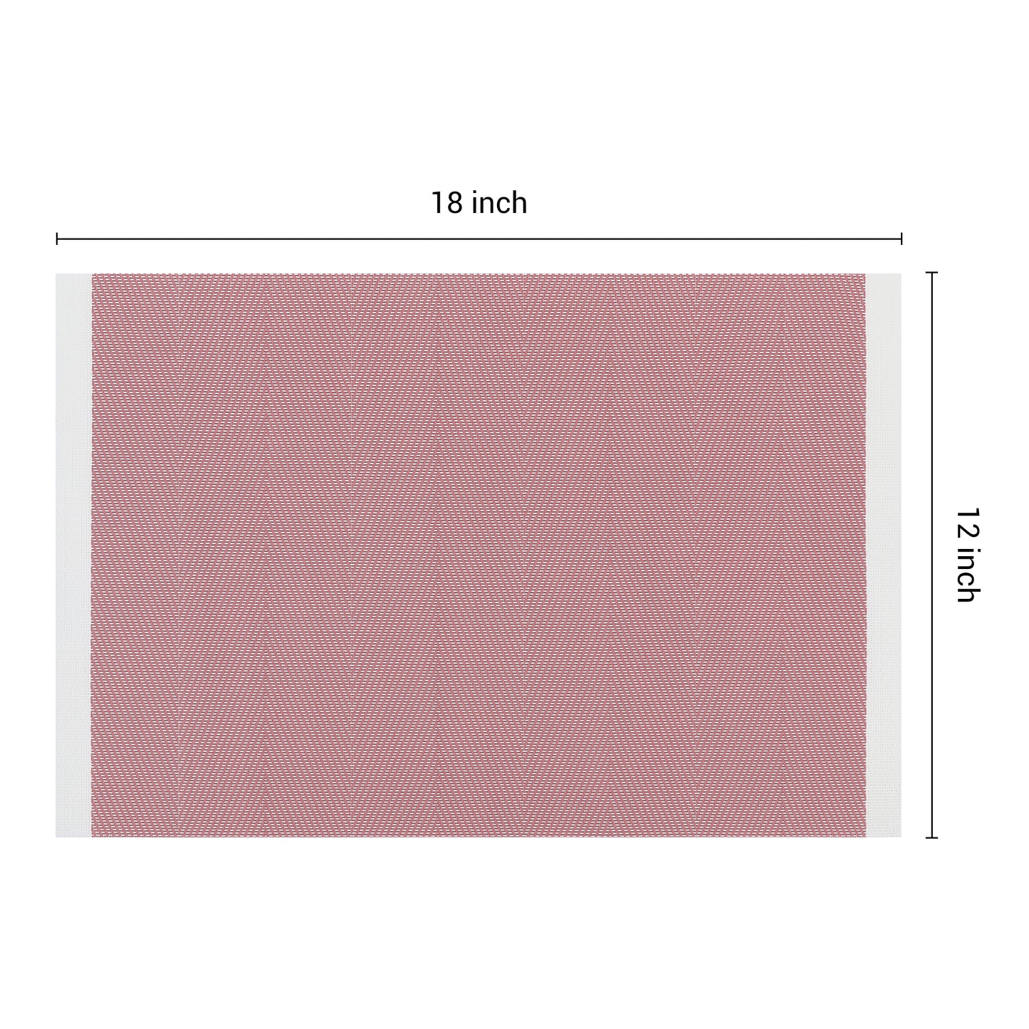 Placemats Set of 6 PVC for Kitchen Dining Table Decor Washable Heat Resistant 18*12in