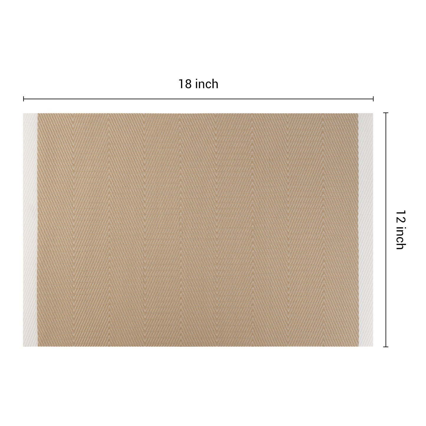 Placemats Set of 6 PVC for Kitchen Dining Table Decor Washable Heat Resistant 18*12in