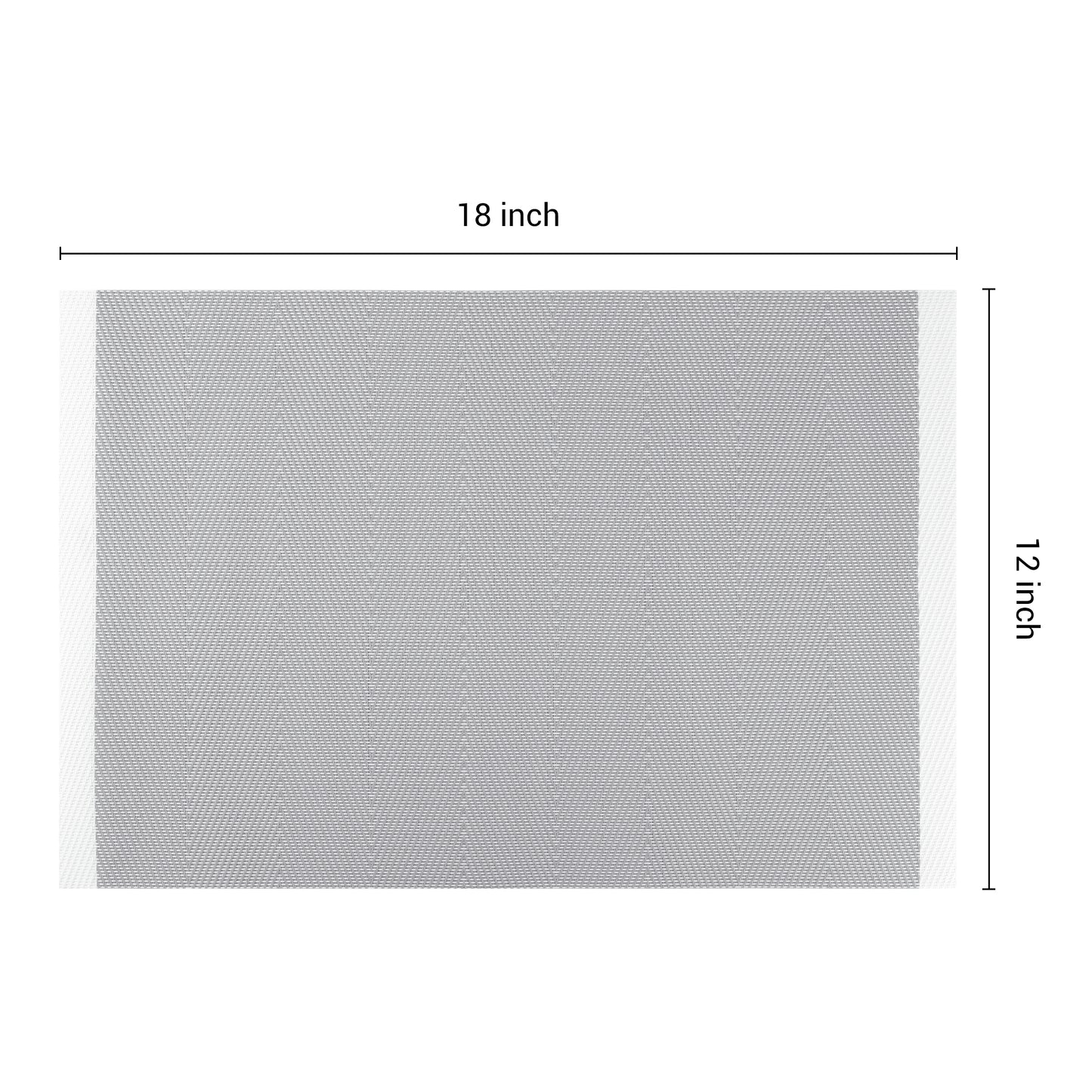 Placemats Set of 6 PVC for Kitchen Dining Table Decor Washable Heat Resistant 18*12in