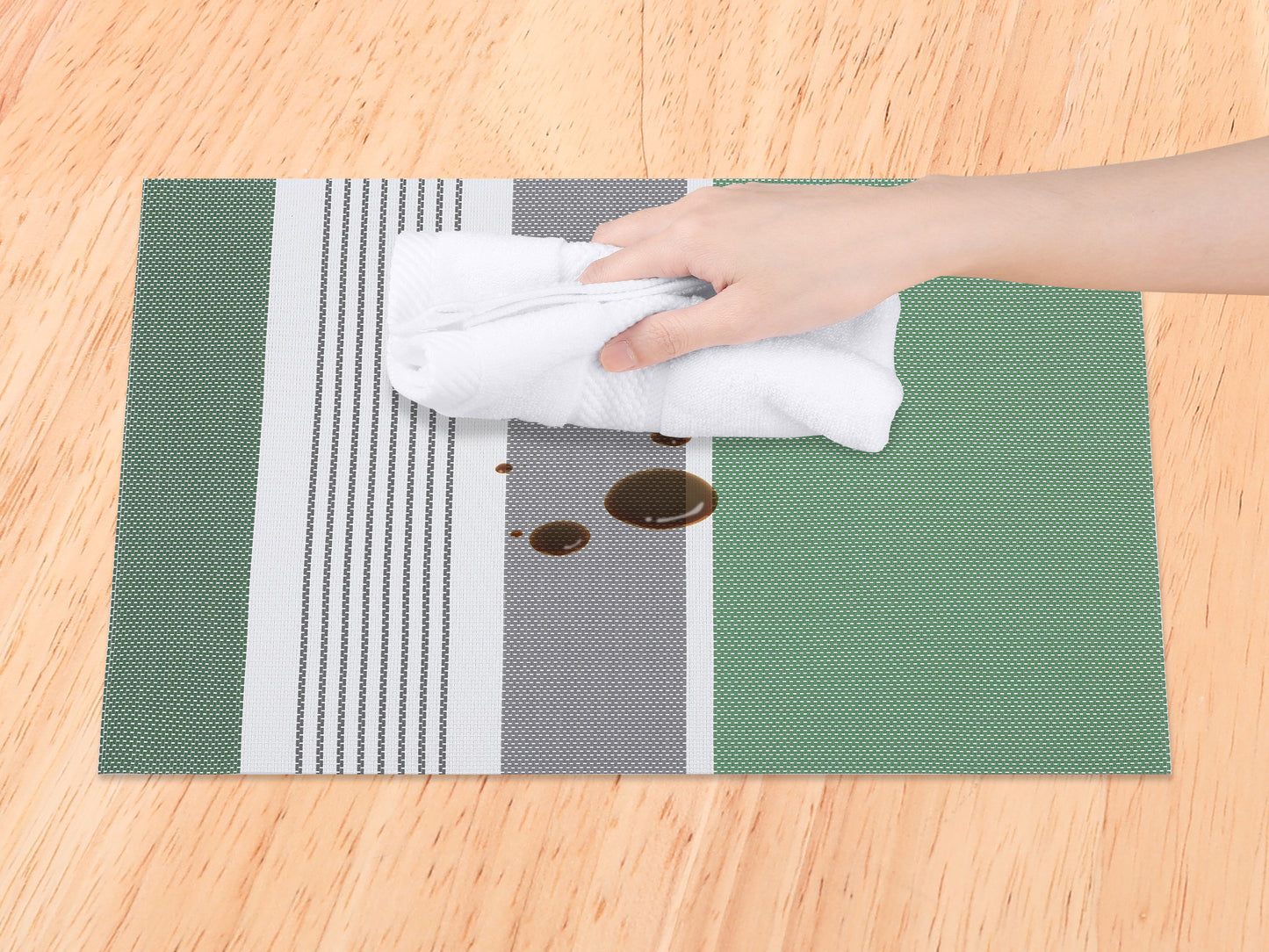 Farmhouse Placemats Set of 6 PVC for Dining Table Decor Wipe Clean 18*12in