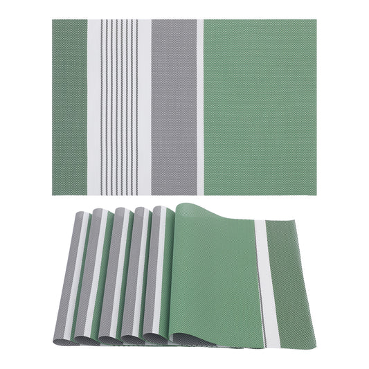 Juego de 6 manteles individuales de PVC para decoración de mesa de comedor, lavables, 45,7 x 30,5 cm