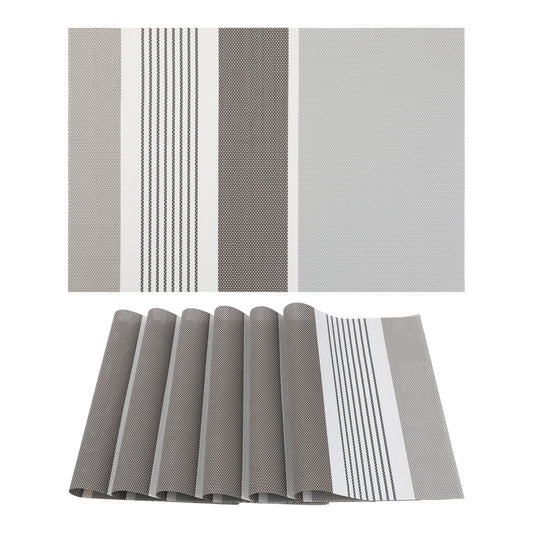 Farmhouse Placemats Set of 6 PVC for Dining Table Decor Wipe Clean 18*12in