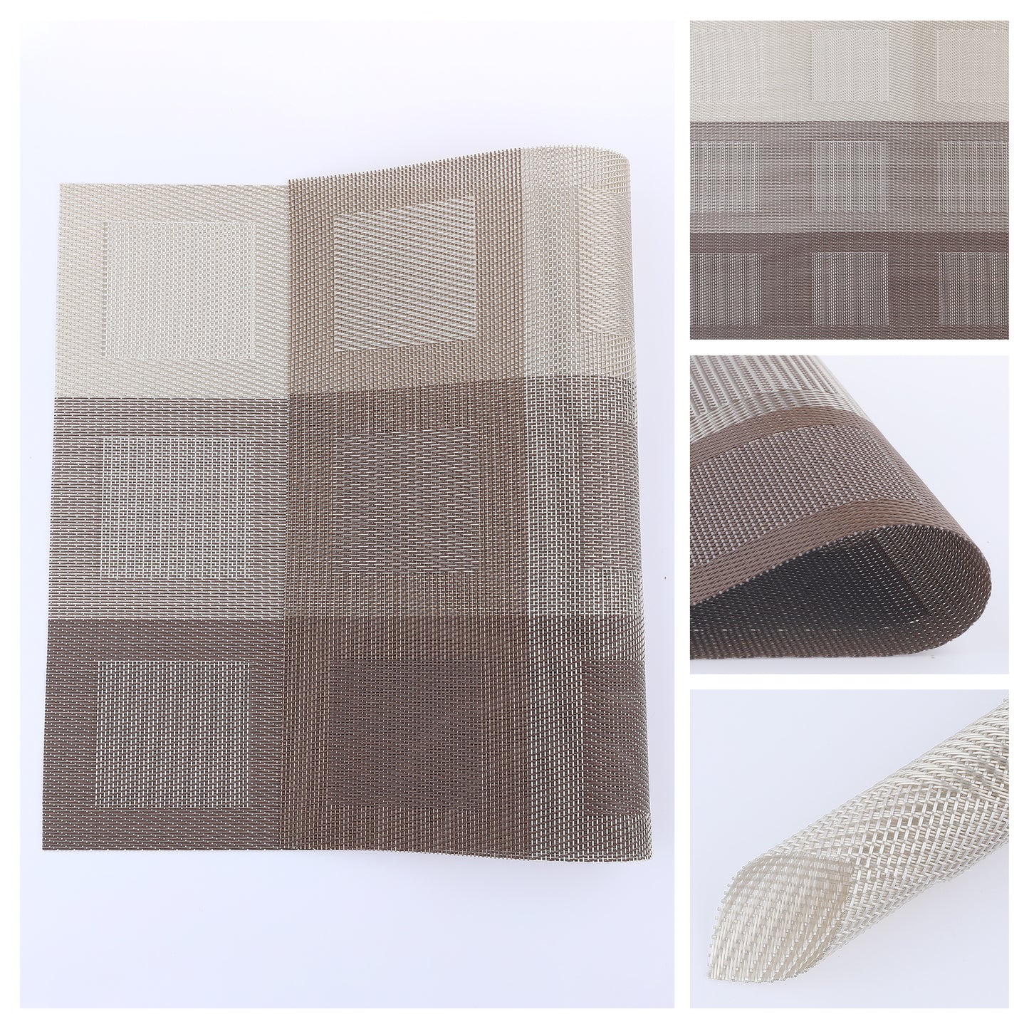 Placemats Set of 6 PVC for Dining Table Decor Indoor Outdoor Washable 18*12in