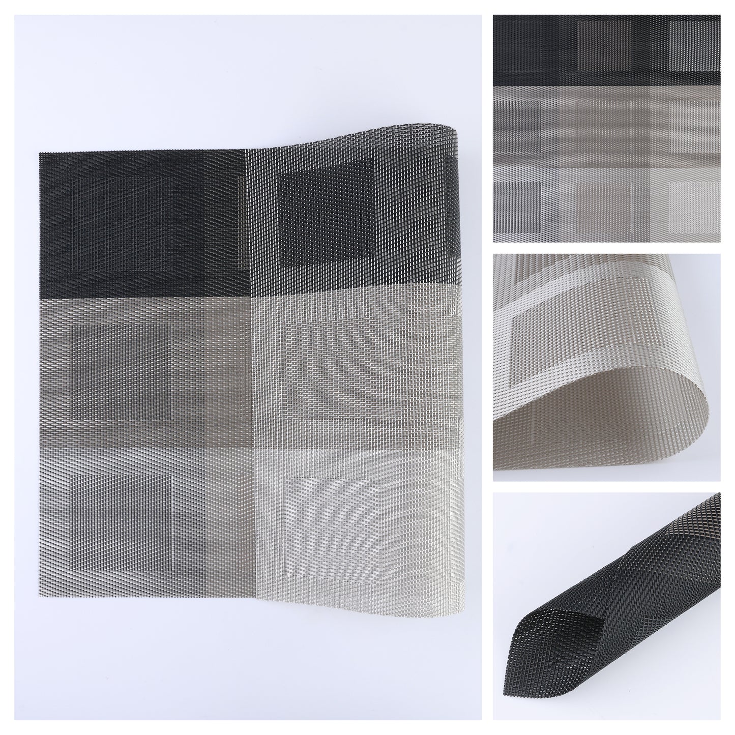 Placemats Set of 6 PVC for Dining Table Decor Indoor Outdoor Washable 18*12in